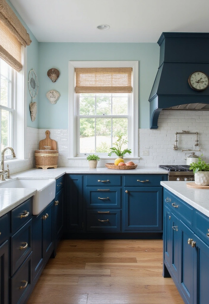 15 Colorful Kitchen Ideas That Will Make Cooking a Joy (You Won't Believe #8!) - 5. Ocean Blues for Calmness