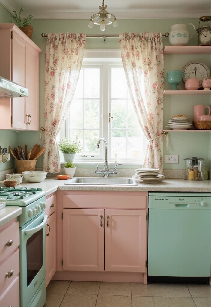 15 Colorful Kitchen Ideas That Will Make Cooking a Joy (You Won't Believe #8!) - 2. Playful Pastels for a Soft Touch