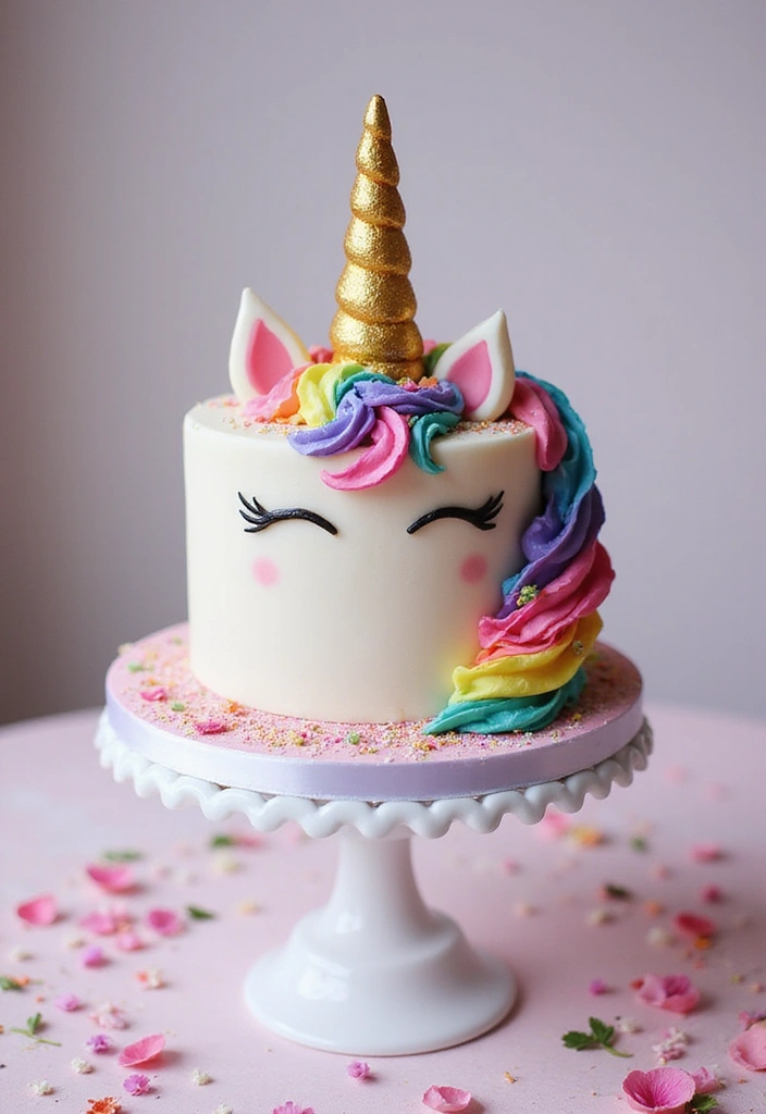 15 Unique Birthday Cake Ideas That Will Leave Everyone Speechless! - 1. Whimsical Unicorn Cake