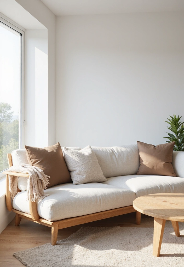 12 Modern Couches That'll Transform Your Living Room into a Stylish Retreat! - 9. Scandinavian Simplicity: The Light Wood Couch