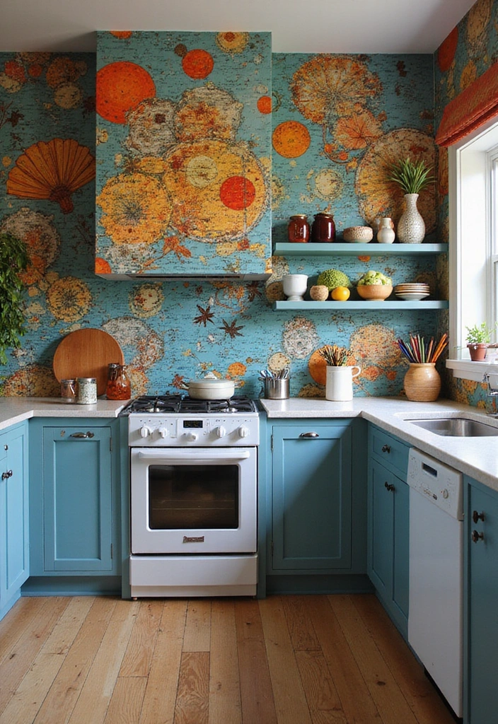 15 Colorful Kitchen Ideas That Will Make Cooking a Joy (You Won't Believe #8!) - 14. Artistic Murals for a Personal Touch