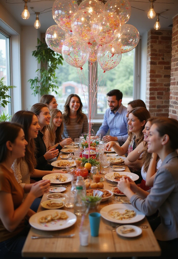 15 Stunning Gender Reveal Balloon Ideas That Will Leave Your Guests in Awe! - 13. Balloon Confetti Table