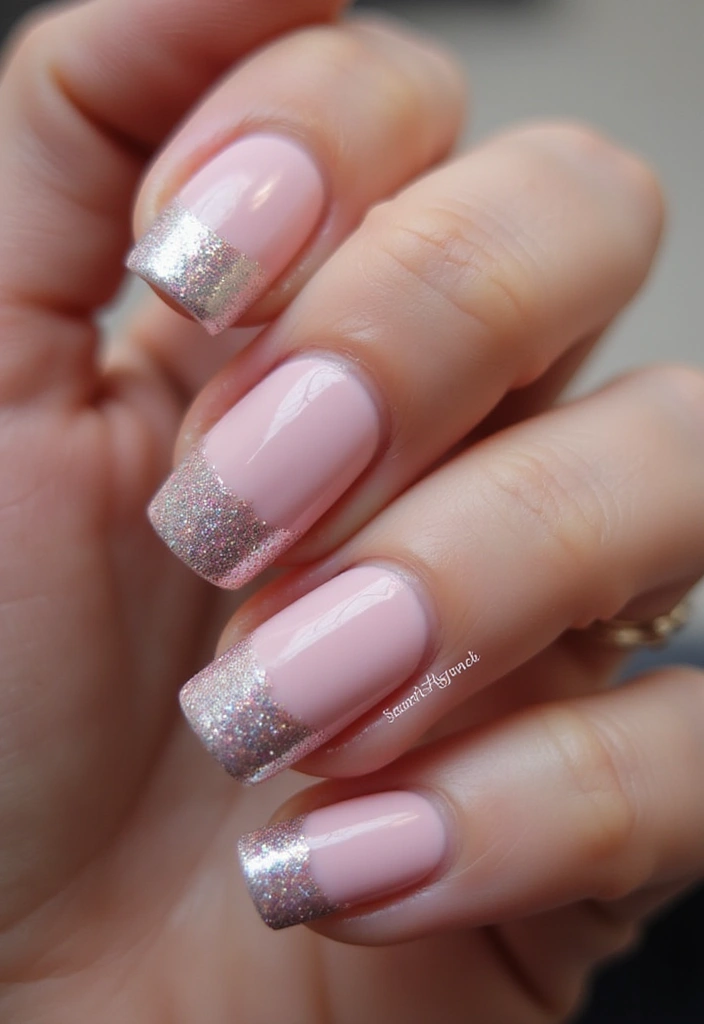 20 Pastel Nail Arts So Cute You’ll Want to Wear Them All Year Round! - 4. Sparkling Glitter Tips