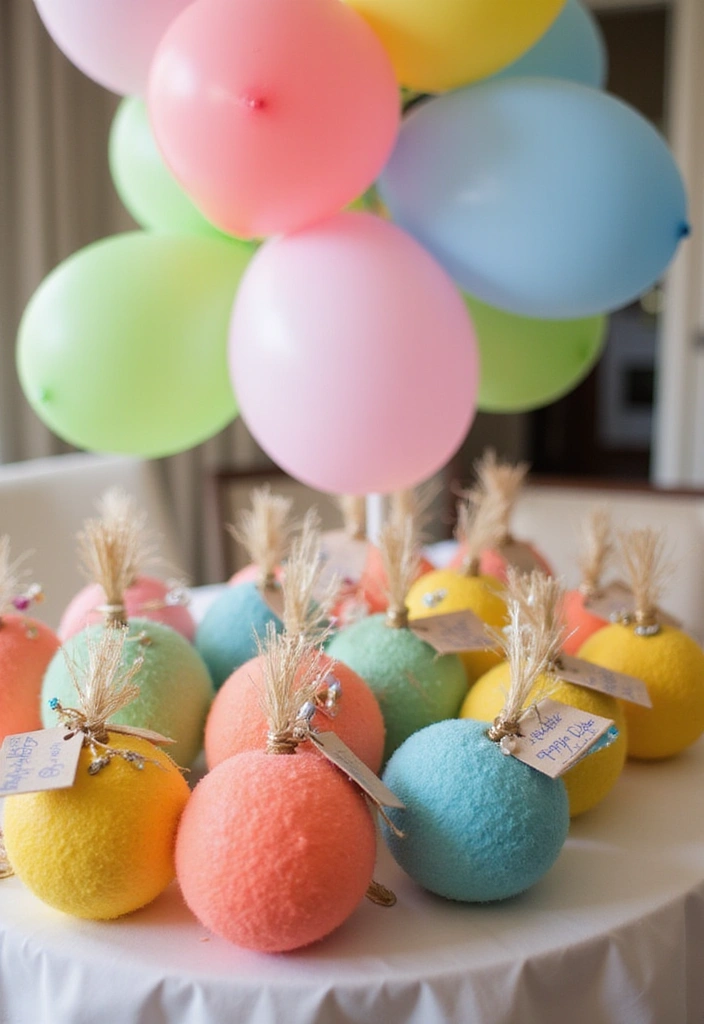 15 Stunning Gender Reveal Balloon Ideas That Will Leave Your Guests in Awe! - 8. Balloon-Weight Favors