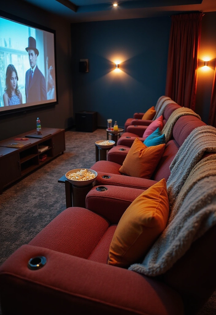 12 Small Movie Theatre Room Ideas That Will Make Your Home the Ultimate Cozy Retreat! - 1. Plush Seating for Ultimate Comfort
