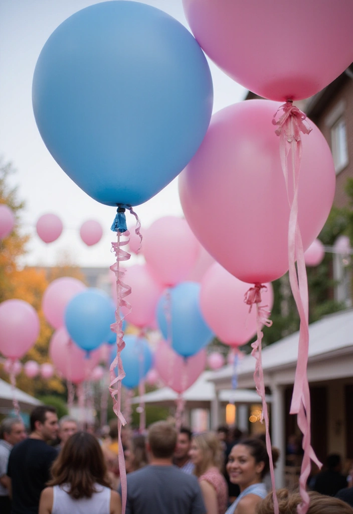 15 Stunning Gender Reveal Balloon Ideas That Will Leave Your Guests in Awe! - 12. Floating Balloons
