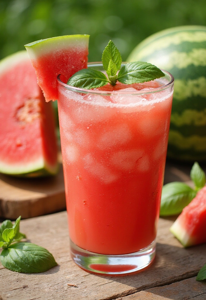 15 Show-Stopping Cocktail Recipes That Will Make Your Party Unforgettable! - 13. Watermelon Basil Cooler