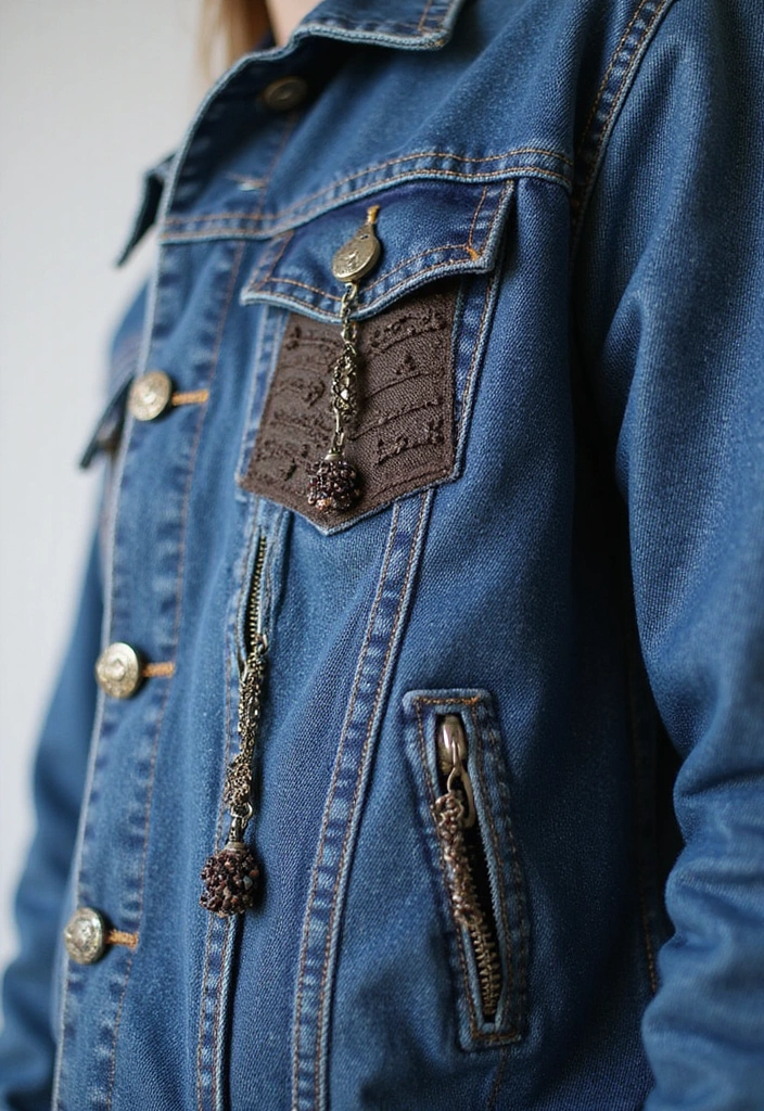 15 Trendy Denim Jackets That Will Elevate Your Casual Style (You Won't Believe #7!) - 13. Denim Jacket with Unique Fastenings