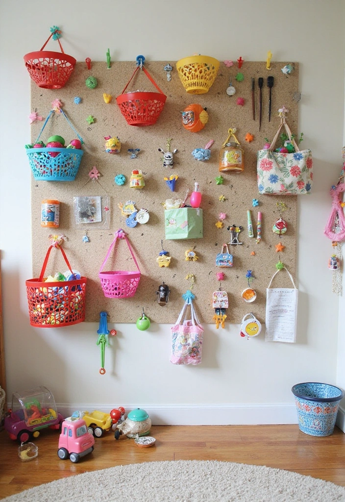 18 Stylish Playroom Storage Ideas That Will Keep Toys Organized and Kids Happy! - 7. Pegboard Organization