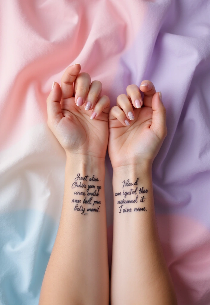 15 Adorable Wrist Couple Tattoos That'll Make You Swoon (You Won't Believe #7!) - 9. Quotes