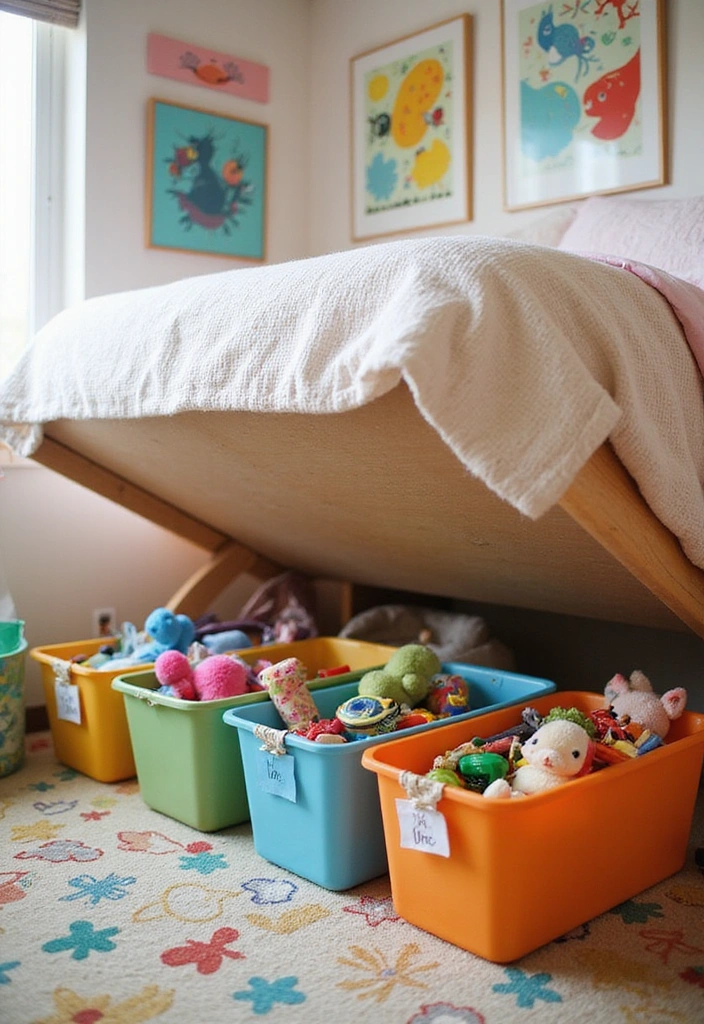 18 Stylish Playroom Storage Ideas That Will Keep Toys Organized and Kids Happy! - 9. Under-Bed Storage Solutions