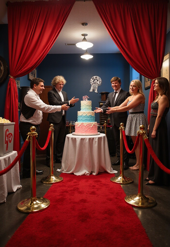 15 Themed Gender Reveal Ideas That Will WOW Your Guests (Don't Miss #10!) - 11. Movie Night Premiere
