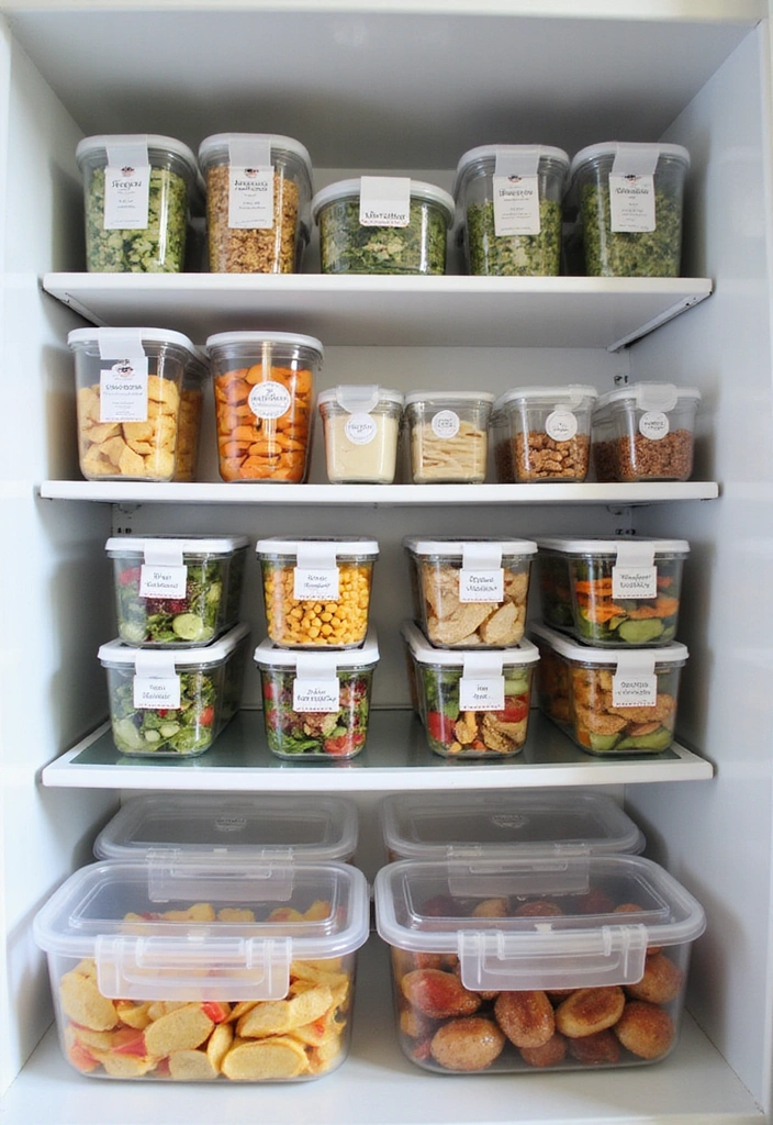 10 Genius Fridge Space Saver Ideas for Tiny Kitchens (You'll Love #3!) - 6. Stackable Containers