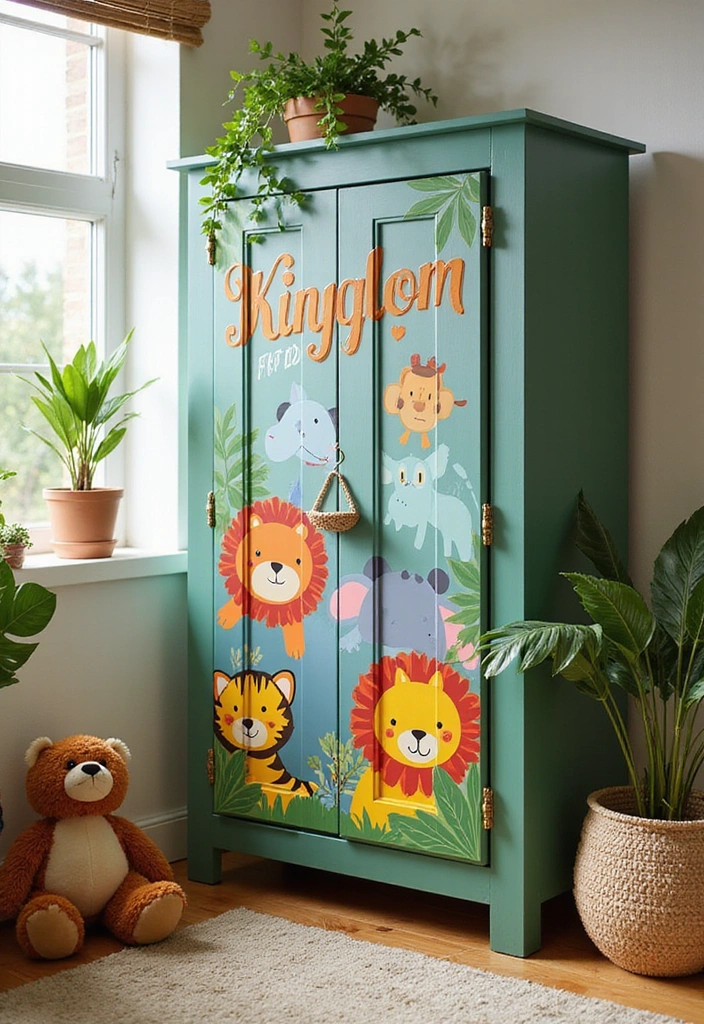 12 Adorable Kids Cupboards That'll Make Organizing Fun (You Won't Believe #7!) - 6. Animal Kingdom Organizer