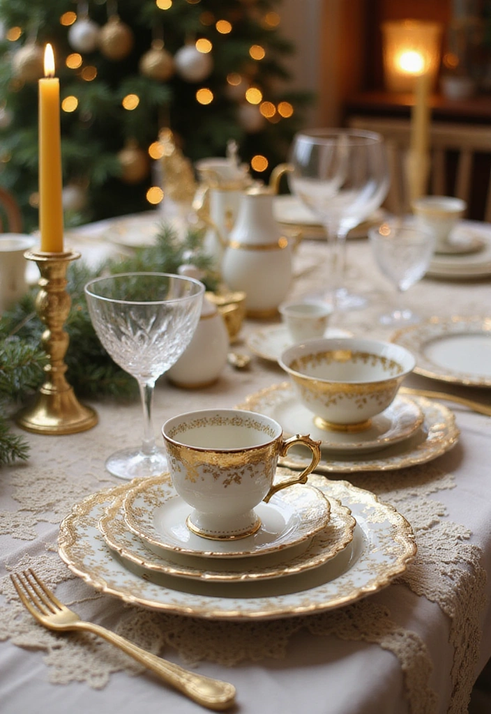 12 Hand-Painted Crockery Designs That Will Win Hearts This Holiday Season! - 4. Elegant Gold Accents