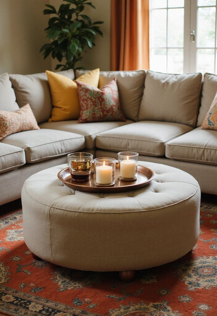 12 Stunning Modern Ottoman Designs That Will Elevate Your Home Decor Game! - 6. Round Ottoman Tables