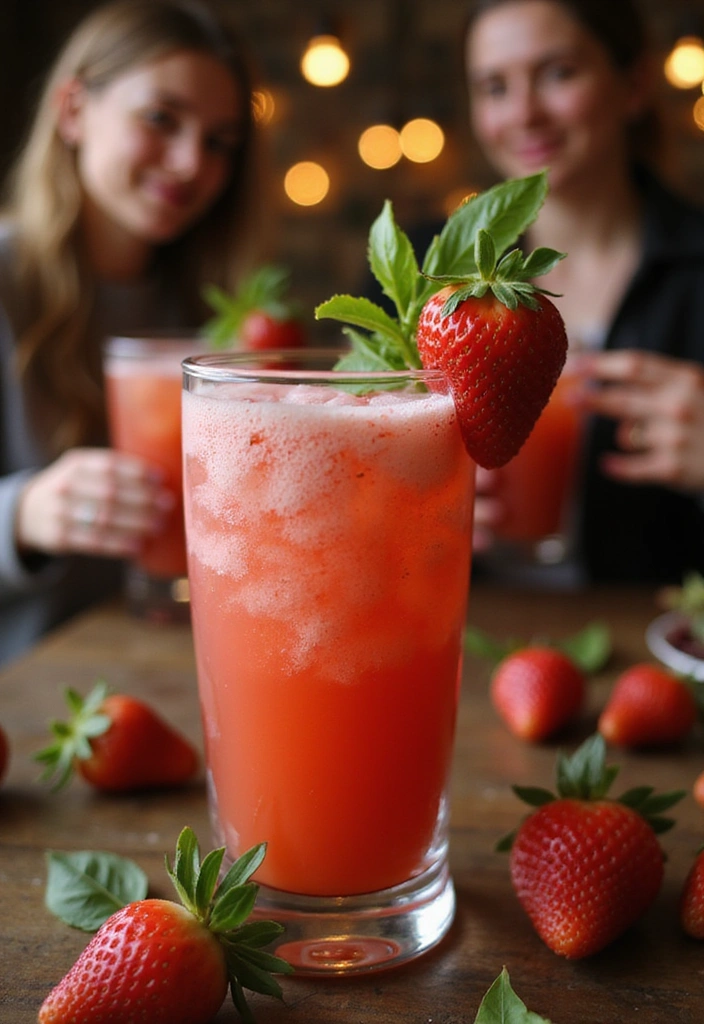 15 Show-Stopping Cocktail Recipes That Will Make Your Party Unforgettable! - 15. Strawberry Basil Smash