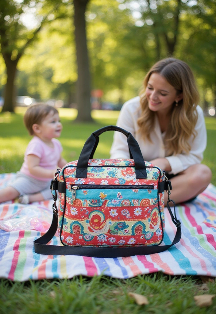 15 Stylish Baby Diaper Bags That'll Make You the Trendiest Mom on the Block! - 7. The Trendy Print: Making a Statement