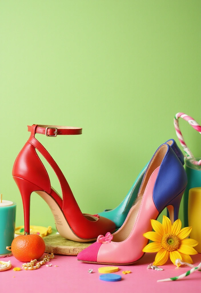 25 Stylish High Heels for Women That Will Make You the Star of Any Event (Don’t Miss #17!) - 18. Eye-Catching Color Block Heels