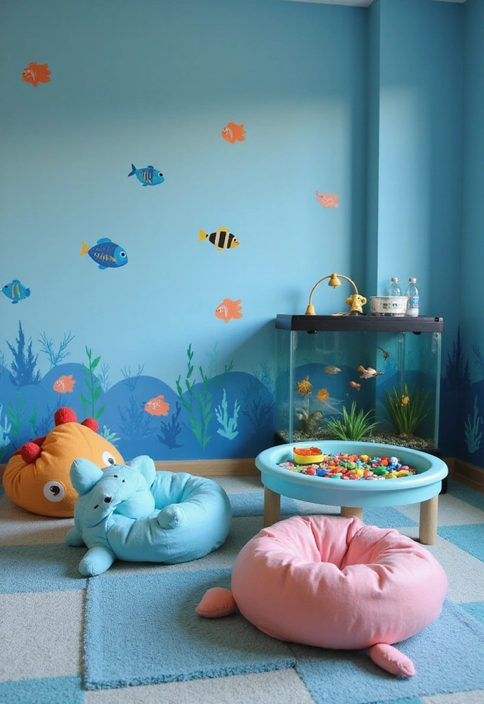 13 Outdoor-Inspired Kids Activity Rooms That Bring the Fun Outside (You’ll Want #3!) - 6. Underwater Wonderland Room