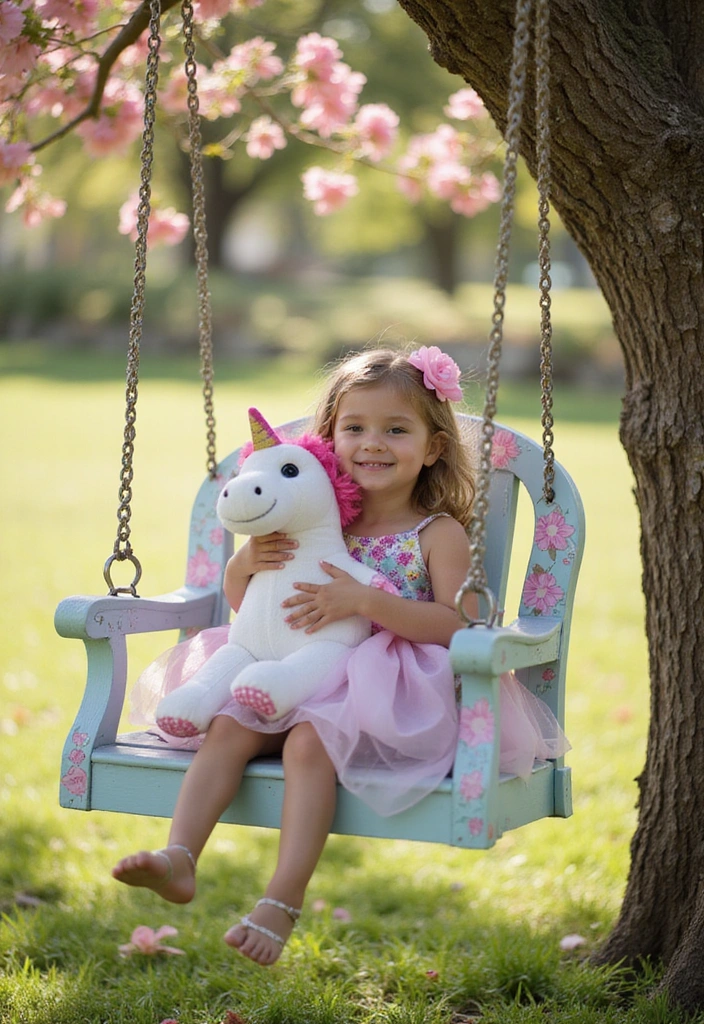 7 Magical Unicorn Swing Chairs Perfect for Your Backyard Oasis (Your Kids Will Love #3!) - 1. Dreamy Pastel Unicorn Swing Chair