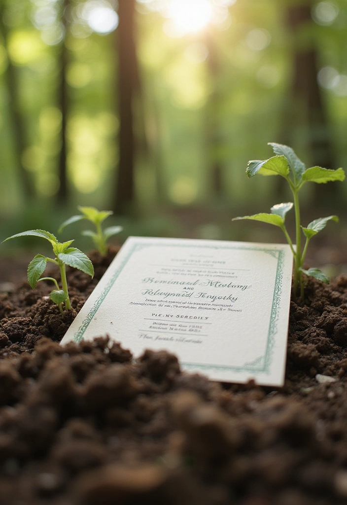 20 Elegant Wedding Invitations That Will Leave Your Guests in Awe (You Won't Believe #8!) - 14. Eco-Friendly Invitations