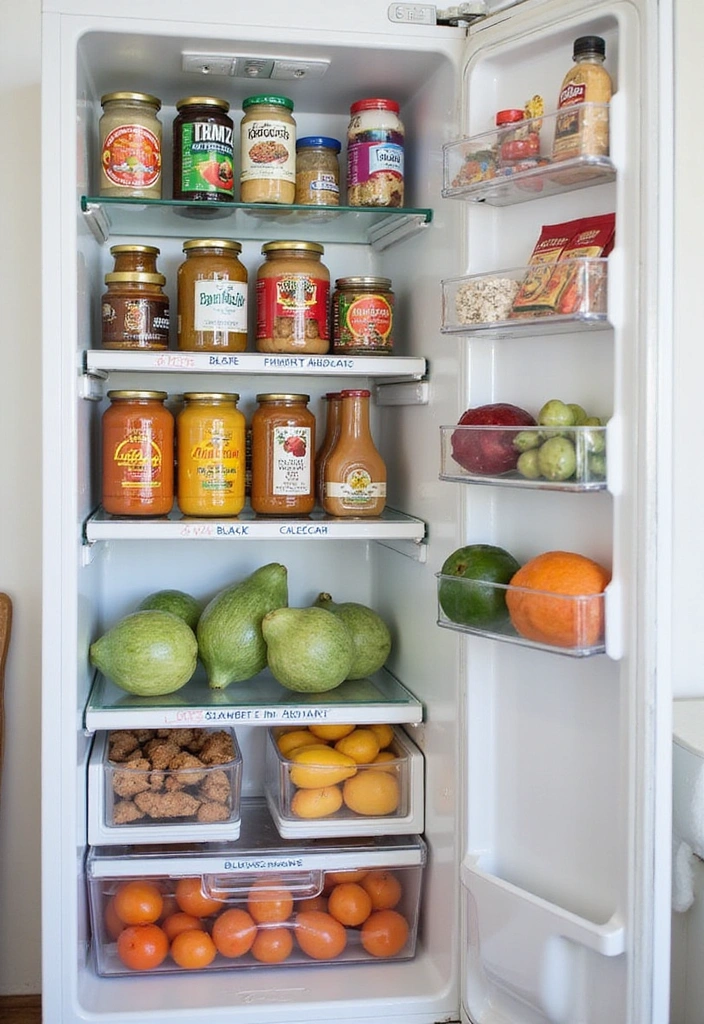 10 Genius Fridge Space Saver Ideas for Tiny Kitchens (You'll Love #3!) - 1. Vertical Storage Shelves