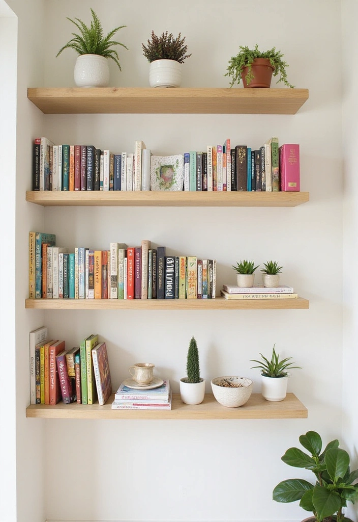 16 Small Space Decor Hacks That Will Maximize Your Home's Potential! - 1. Floating Shelves for Maximum Storage